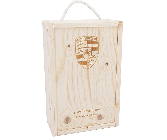 Holz-Geschenktasche mit Herzmotiv